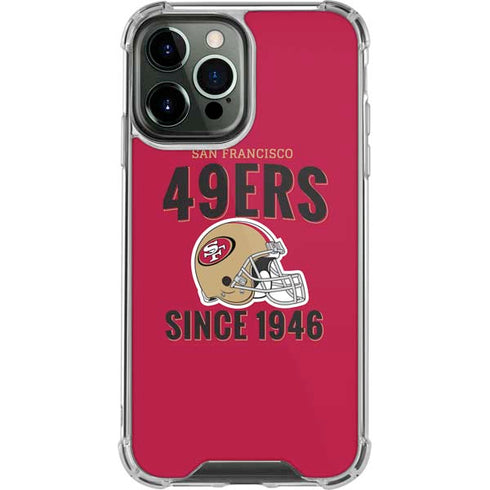 NFL San Francisco 49ers Helmet iPhone 14 Pro Max Clear Case