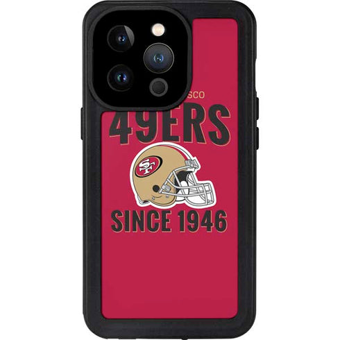 NFL San Francisco 49ers Helmet iPhone 14 Pro Waterproof Case