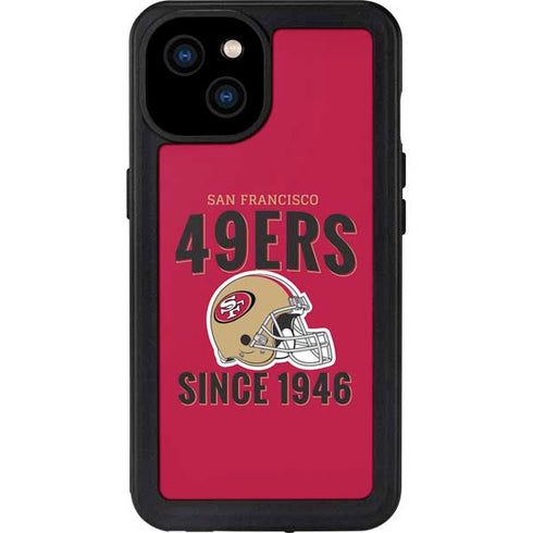 NFL San Francisco 49ers Helmet iPhone 15 Plus Waterproof Case
