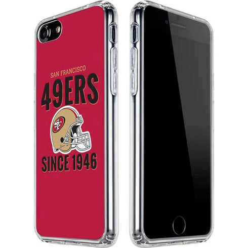 NFL San Francisco 49ers Helmet iPhone SE (2nd & 3rd Gen) Clear Case