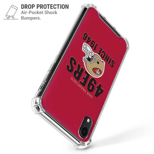 NFL San Francisco 49ers Helmet iPhone XR Clear Case