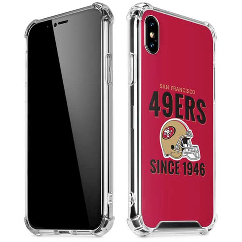 NFL San Francisco 49ers Helmet iPhone XS Max Clear Case