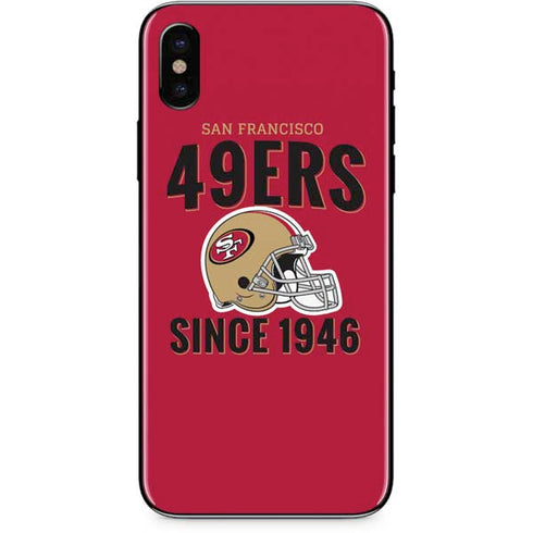 NFL San Francisco 49ers Helmet iPhone XS Skin