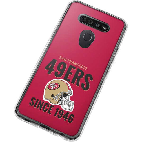 NFL San Francisco 49ers Helmet LG K51/Q51 Clear Case
