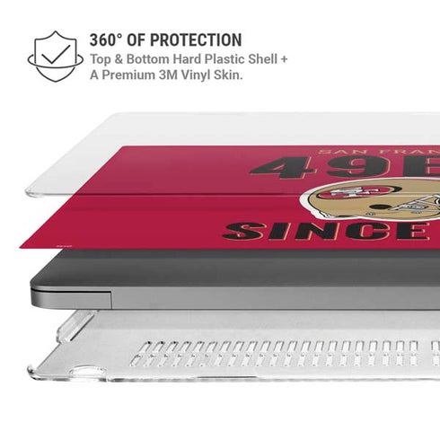NFL San Francisco 49ers Helmet MacBook Pro 16in (2021-25) Case plus Skin