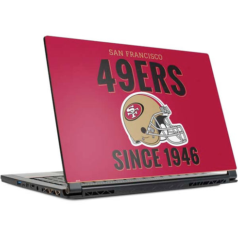 NFL San Francisco 49ers Helmet MSI GS65 Stealth Laptop Skin