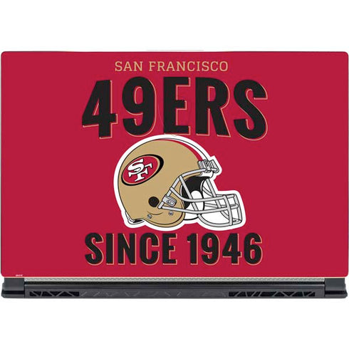 NFL San Francisco 49ers Helmet MSI GS65 Stealth Laptop Skin
