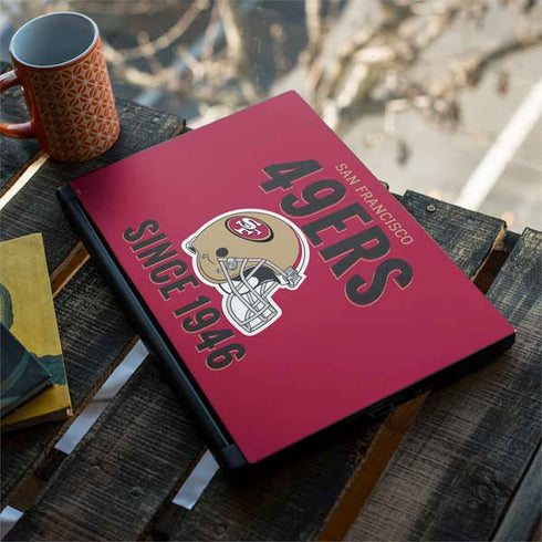 NFL San Francisco 49ers Helmet MSI GS65 Stealth Laptop Skin
