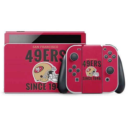 NFL San Francisco 49ers Helmet Nintendo Switch OLED (2021) Skin