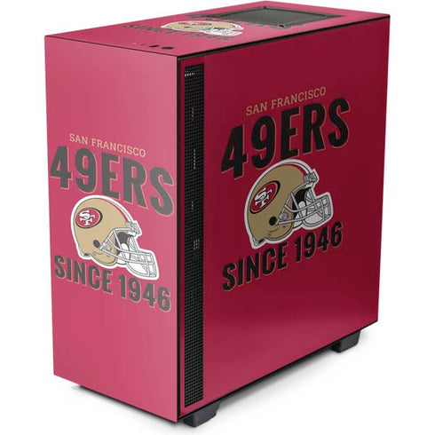 NFL San Francisco 49ers Helmet NZXT H510 Compact ATX Mid-Tower Case Skin