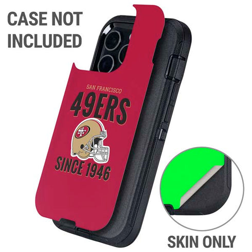 NFL San Francisco 49ers Helmet Otterbox Defender iPhone Skin
