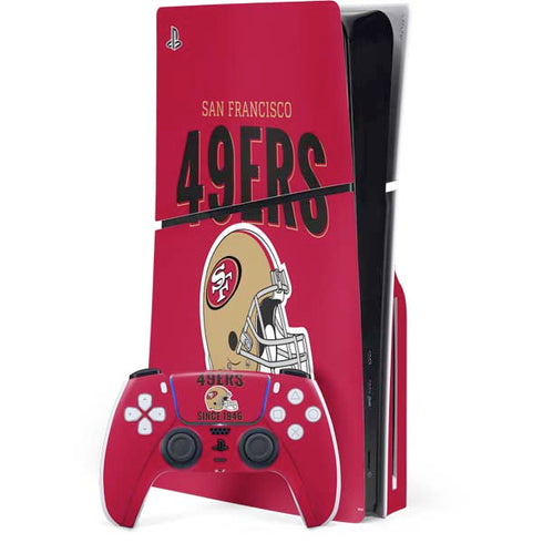 NFL San Francisco 49ers Helmet PS5 Slim Disk Bundle Skin