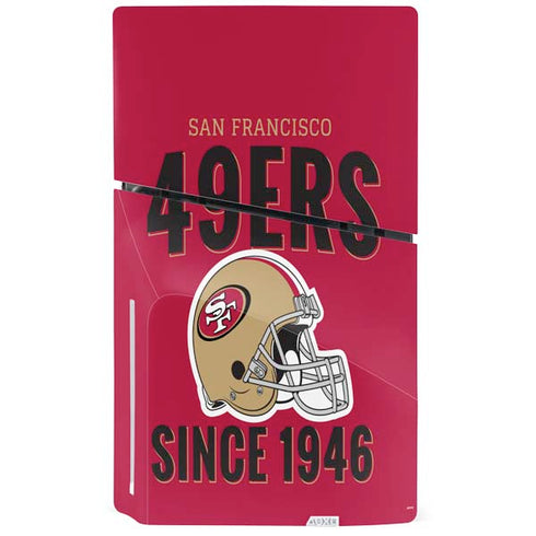 NFL San Francisco 49ers Helmet PS5 Slim Disk Console Skin