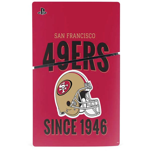 NFL San Francisco 49ers Helmet PS5 Slim Digital Edition Console Skin