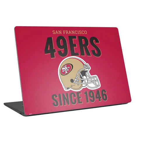 NFL San Francisco 49ers Helmet Universal Laptop 12in (9.8 x 6.8in) Skin