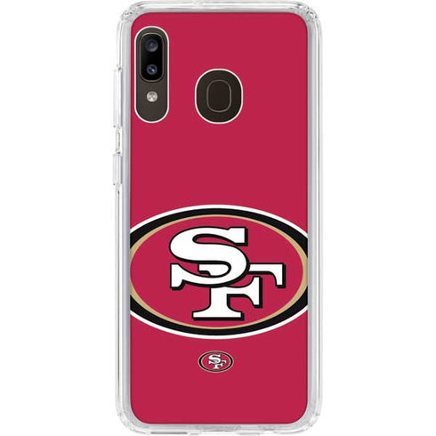NFL San Francisco 49ers Large Logo Galaxy A20 Clear Case