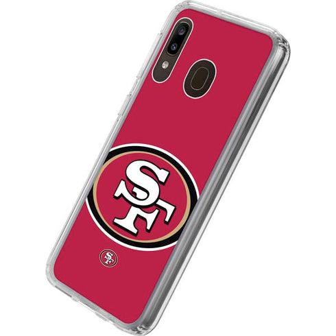 NFL San Francisco 49ers Large Logo Galaxy A20 Clear Case