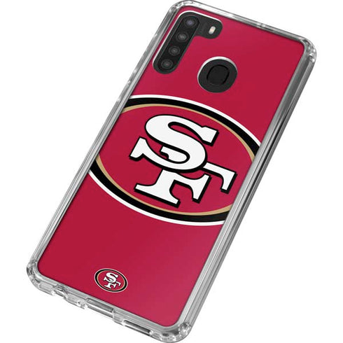 NFL San Francisco 49ers Large Logo Galaxy A21 Clear Case