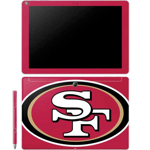NFL San Francisco 49ers Large Logo Galaxy Book 12in Skin