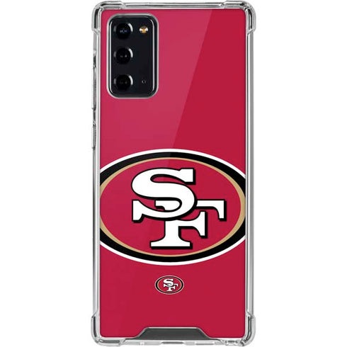 NFL San Francisco 49ers Large Logo Galaxy Note20 5G Clear Case