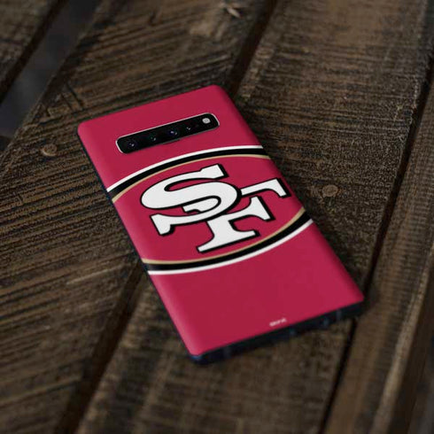 NFL San Francisco 49ers Large Logo Galaxy S10 Plus Skin
