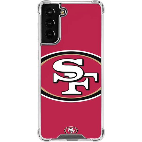 NFL San Francisco 49ers Large Logo Galaxy S21 FE Clear Case