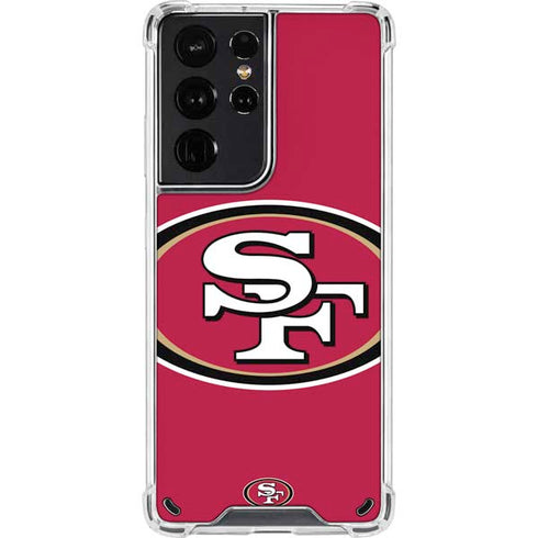 NFL San Francisco 49ers Large Logo Galaxy S21 Ultra 5G Clear Case
