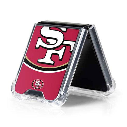 NFL San Francisco 49ers Large Logo Galaxy Z Flip5 5G Clear Case