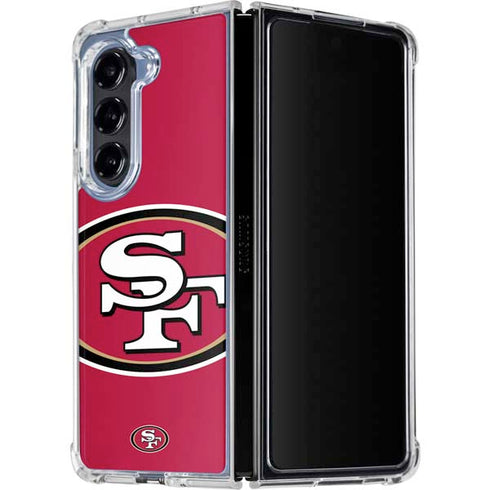 NFL San Francisco 49ers Large Logo Galaxy Z Fold5 5G Clear Case