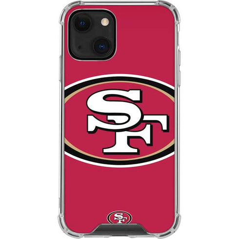 NFL San Francisco 49ers Large Logo iPhone 13 Clear Case