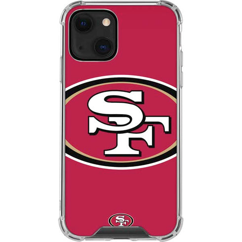 NFL San Francisco 49ers Large Logo iPhone 13 Mini Clear Case
