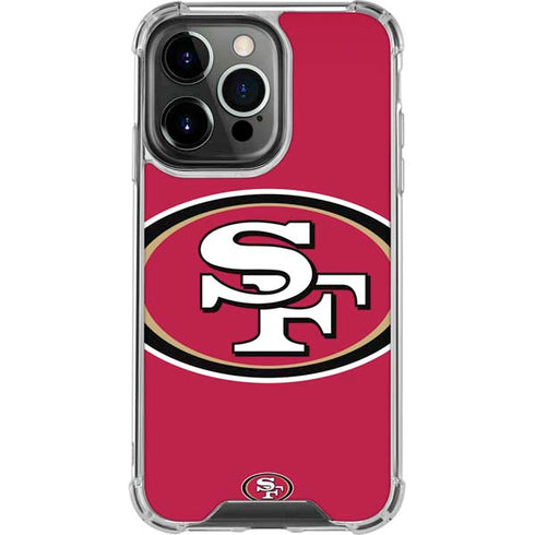 NFL San Francisco 49ers Large Logo iPhone 13 Pro Clear Case