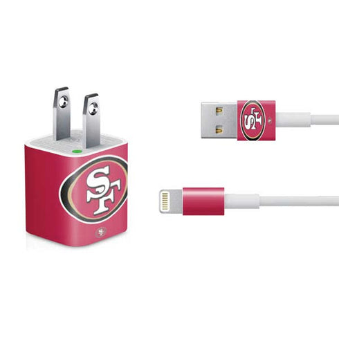 NFL San Francisco 49ers Large Logo iPhone Charger (5W USB) Skin
