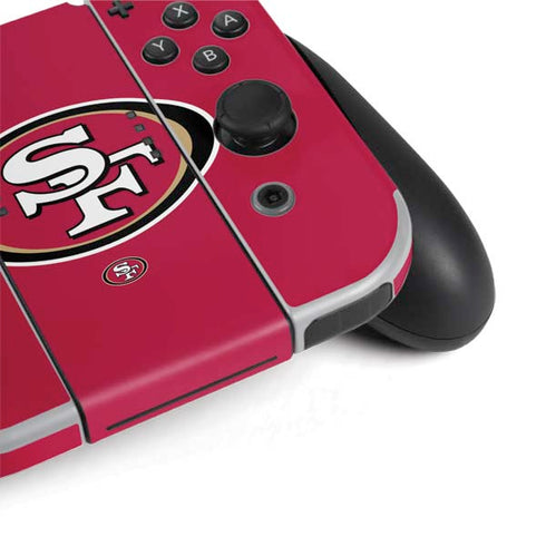 NFL San Francisco 49ers Large Logo Nintendo Switch OLED (2021) Skin