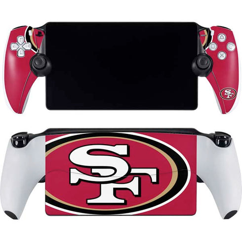 NFL San Francisco 49ers Large Logo PlayStation Portal Remote Player Skin