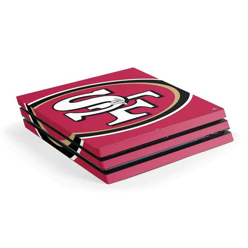 NFL San Francisco 49ers Large Logo PS4 Pro Console Skin