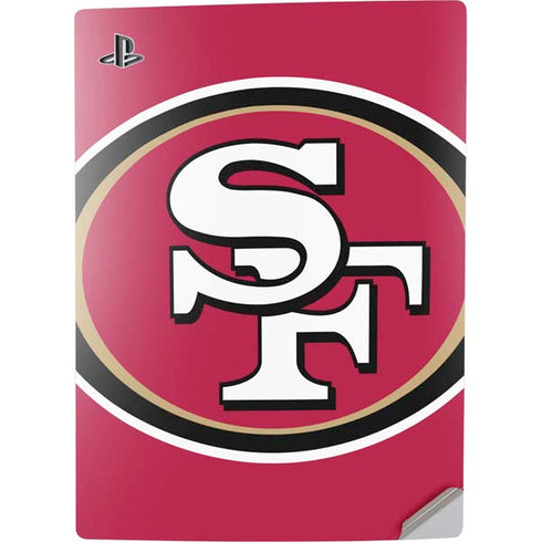 NFL San Francisco 49ers Large Logo PS5 Digital Edition Console Skin