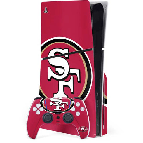 NFL San Francisco 49ers Large Logo PS5 Slim Disk Bundle Skin