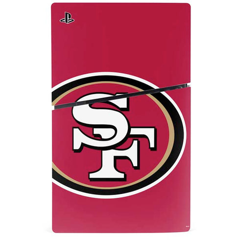 NFL San Francisco 49ers Large Logo PS5 Slim Disk Console Skin