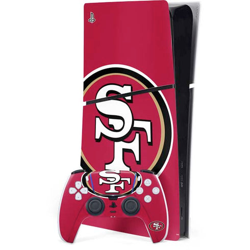 NFL San Francisco 49ers Large Logo PS5 Slim Digital Edition Console Skin