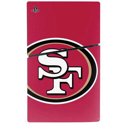 NFL San Francisco 49ers Large Logo PS5 Slim Digital Edition Console Skin