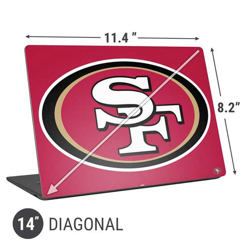 NFL San Francisco 49ers Large Logo Universal Laptop 14in (11.4 x 8.2in) Skin