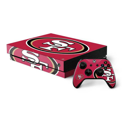 NFL San Francisco 49ers Large Logo Xbox One X Bundle Skin