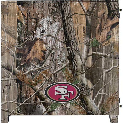 NFL San Francisco 49ers Realtree AP Camo Corsair 4000D Tempered Glass Mid-Tower ATX Case Skin