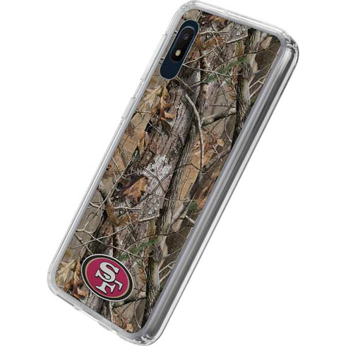 NFL San Francisco 49ers Realtree AP Camo Galaxy A10e Clear Case