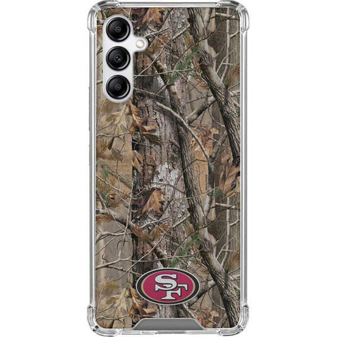 NFL San Francisco 49ers Realtree AP Camo Galaxy A14 5G Clear Case