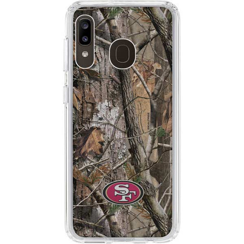 NFL San Francisco 49ers Realtree AP Camo Galaxy A20 Clear Case
