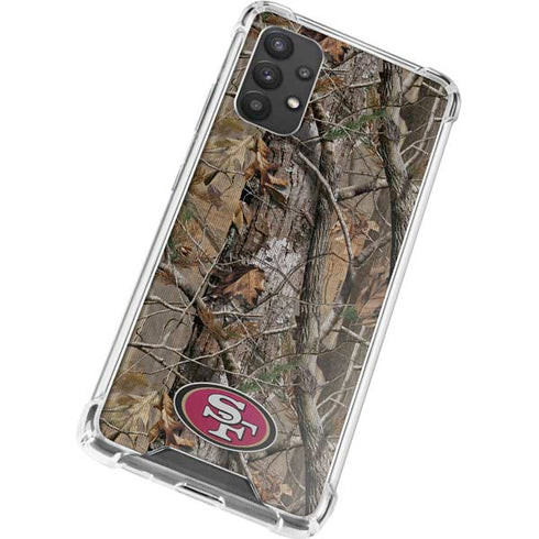 NFL San Francisco 49ers Realtree AP Camo Galaxy A32 5G Clear Case