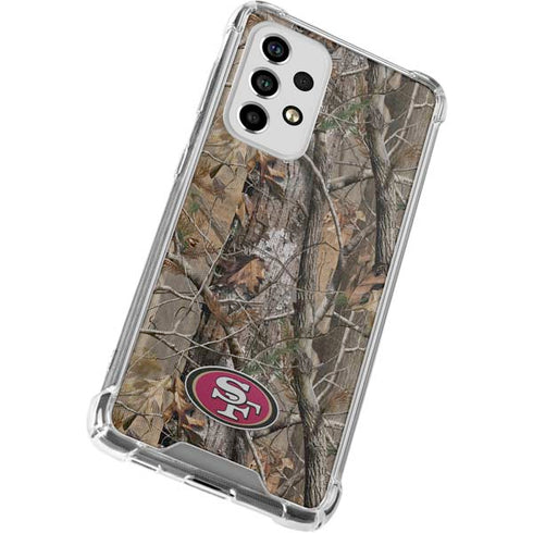 NFL San Francisco 49ers Realtree AP Camo Galaxy A53 5G Clear Case