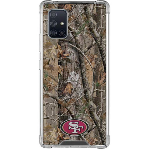 NFL San Francisco 49ers Realtree AP Camo Galaxy A71 5G Clear Case